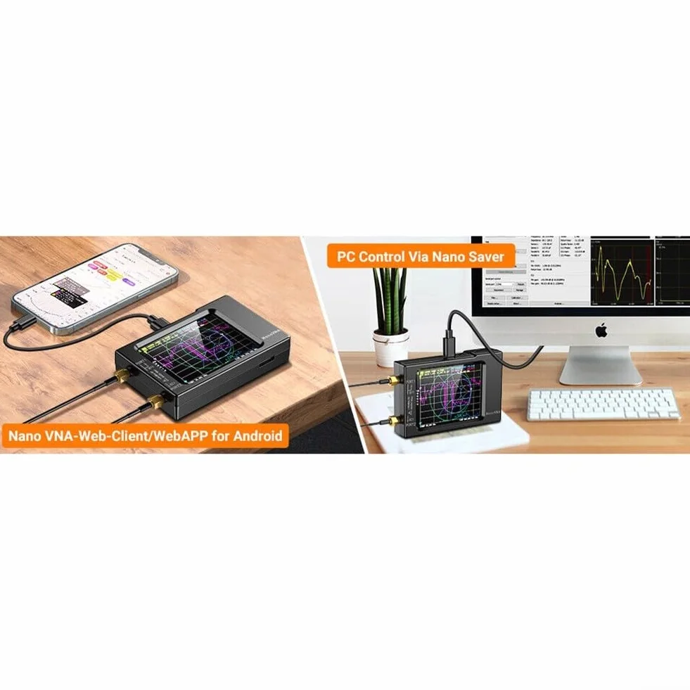 Analizador de red vectorial NanoVNA-F V2, analizador de antena de 50 KHz-3 GHz, radio aficionada, HF, VHF, UHF, pantalla de 4,3 pulgadas, medición de batería, parámetros S, gráfico de retardo de fase