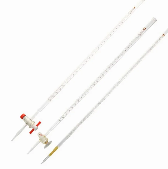 Bureta de Vidrio Borosilicato Clase A 10ml 25ml 50ml – Titulación de Laboratorio Graduada con Llave PTFE, Transparente/Ámbar(Brown PTFE 10ml)