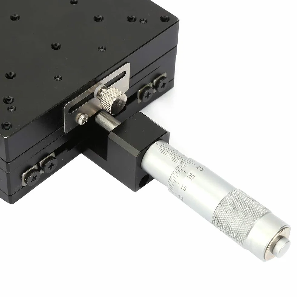 Mesa Xy, Actuador de Etapa Lineal Boxwizard Semy100-Ac Micrómetro Mesa Deslizante Manual Plataforma de Recorte Etapas de Rodillos Cruzados 100x100x40Mm Etapa Xy