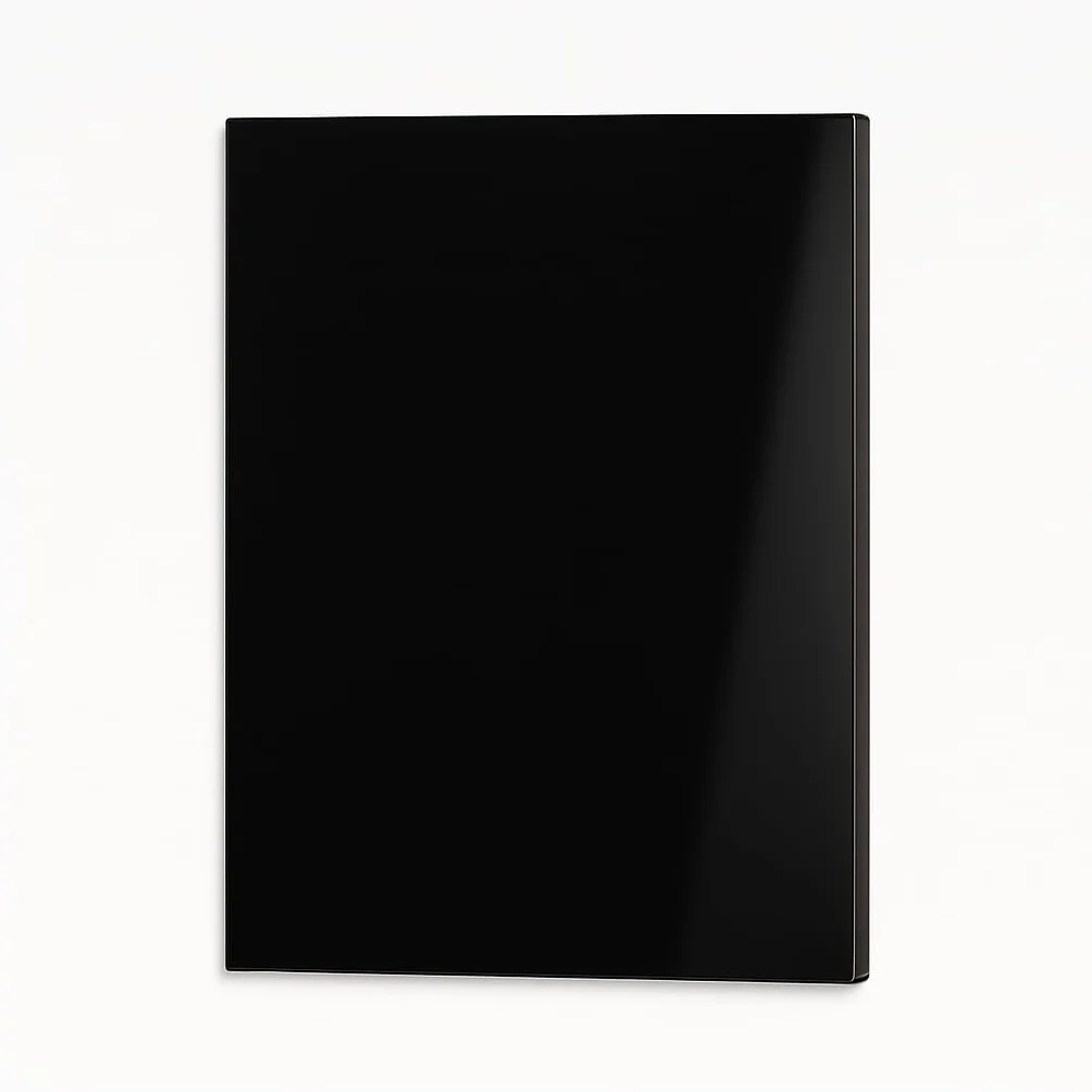 Placa de metacrilato negro 3 mm o 5 mm mate o brillo cortada a medida cantos pulidos a diamante 100x40