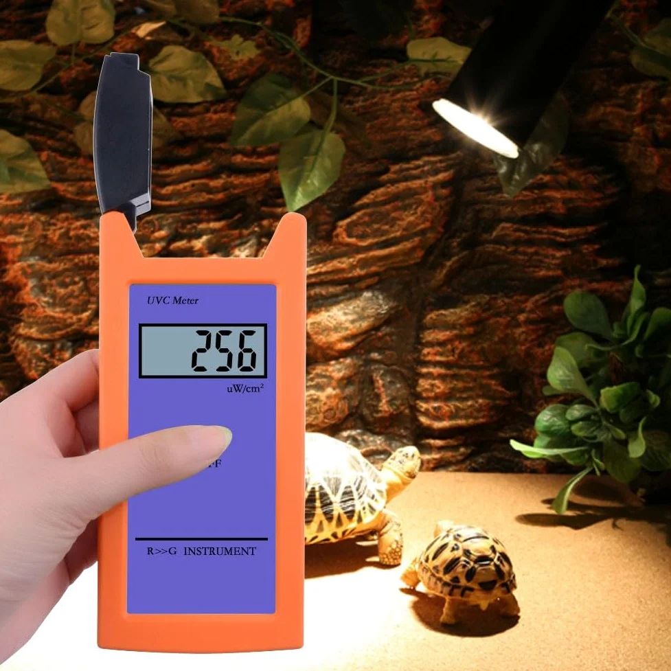 Medidor de luz UVC, probador de radiación UV, medidor digital UVC, rango de 220-280 nm, pantalla LCD, herramienta de medición precisa de lámpara de reptil