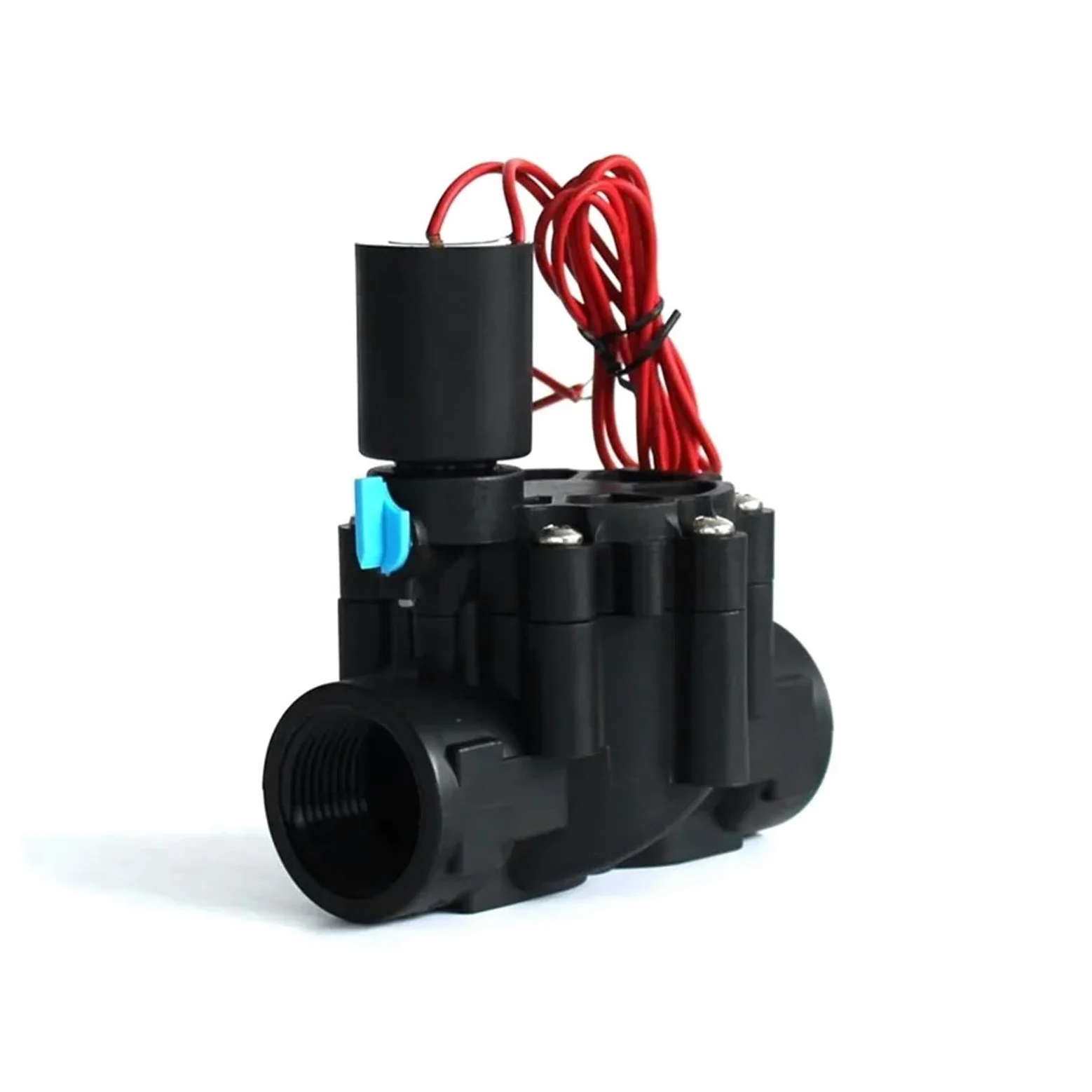 Electroválvula de riego de 3/4" Normalmente Cerrada, 220 V, 12 V y 24 V, de Nailon, Rosca Interna.(110VAC)