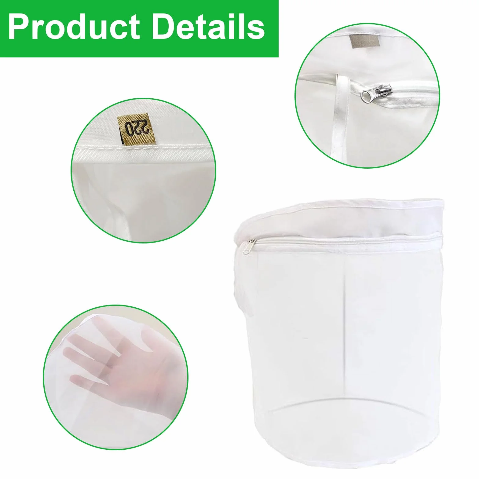 Bolsa de 5 galones de 220 micras para todas las masas, bolsas de hash de burbujas de esencia de extracción de bolsas con cremallera, adecuado para extracción de hierbas y producción de hash por