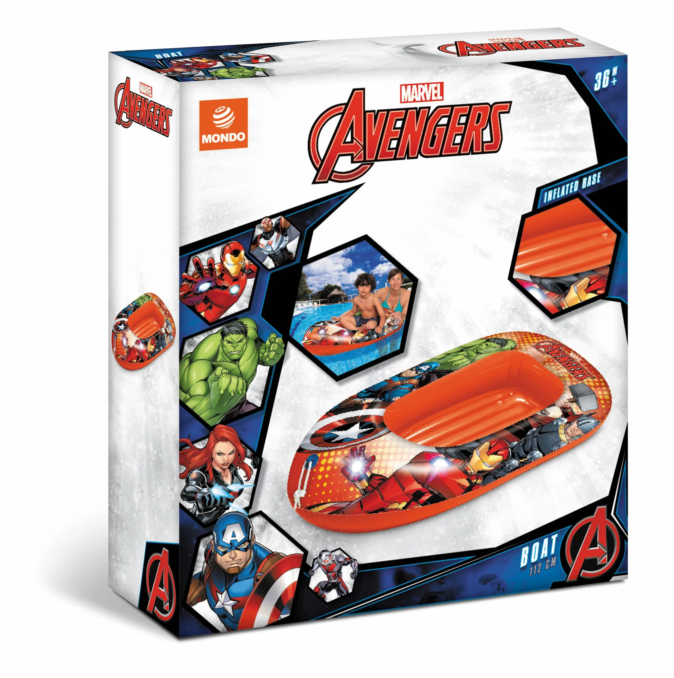 Mondo Toys Marvel Avengers Big Boat Barco Hinchable 112 cm Base Suave