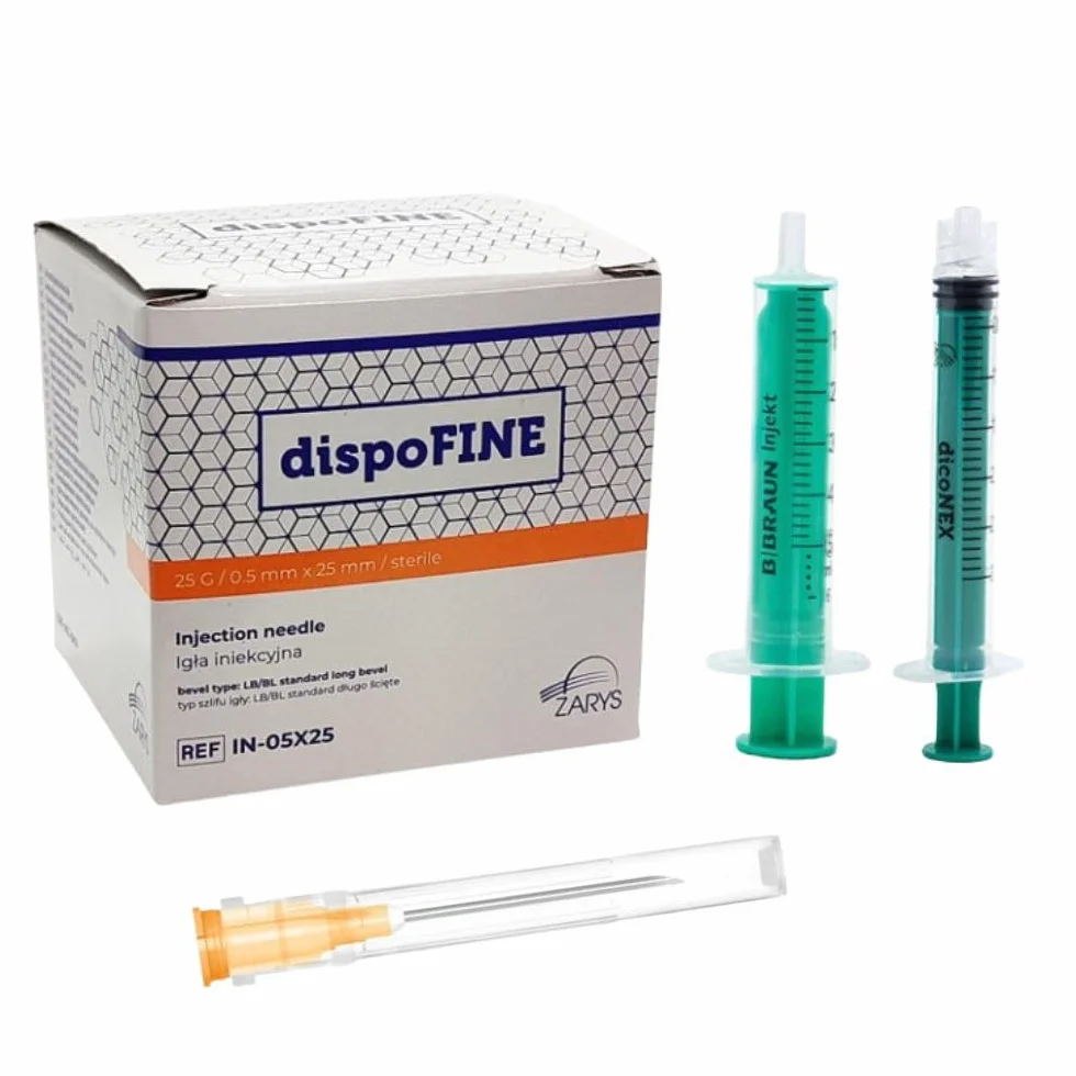 Agujas Desechables 16G 21G 23G 26G 30G 2 Tubos Relleno 3-5ml Esterilizado