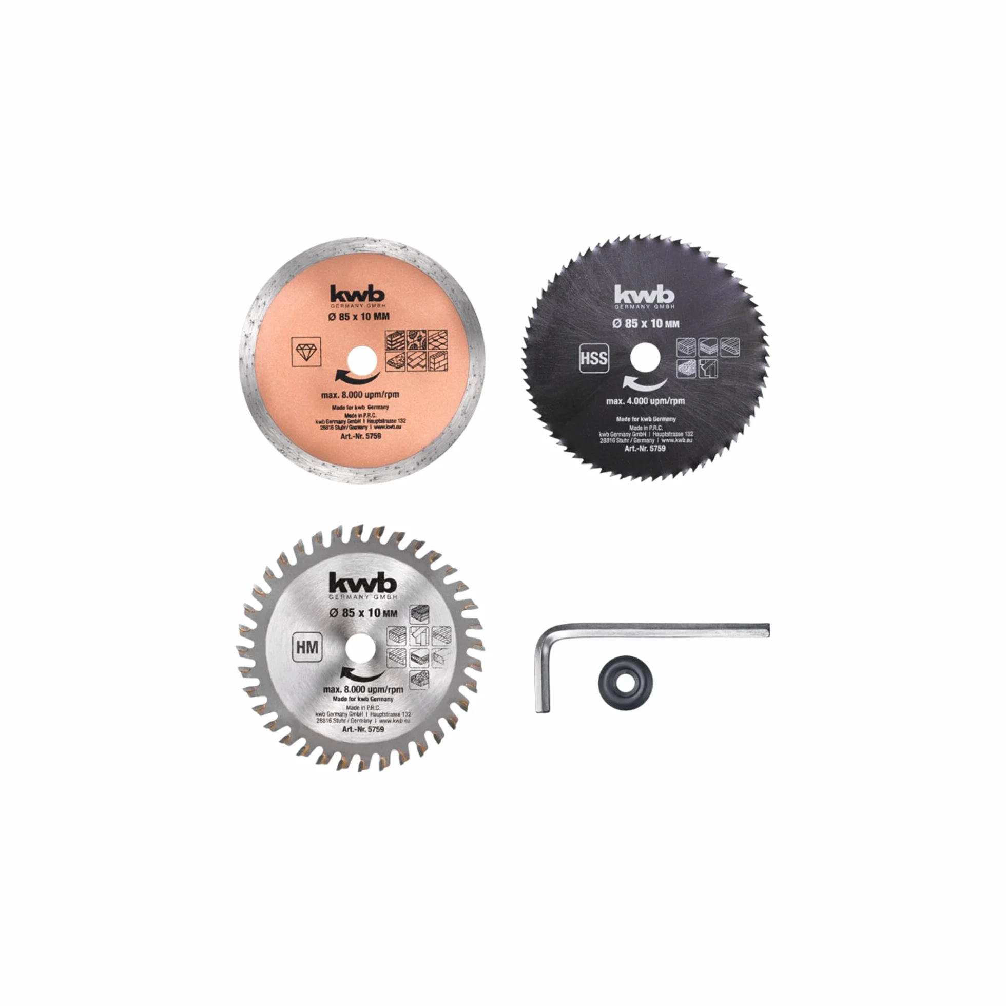 Einhell Pack de mini hojas para sierra circular