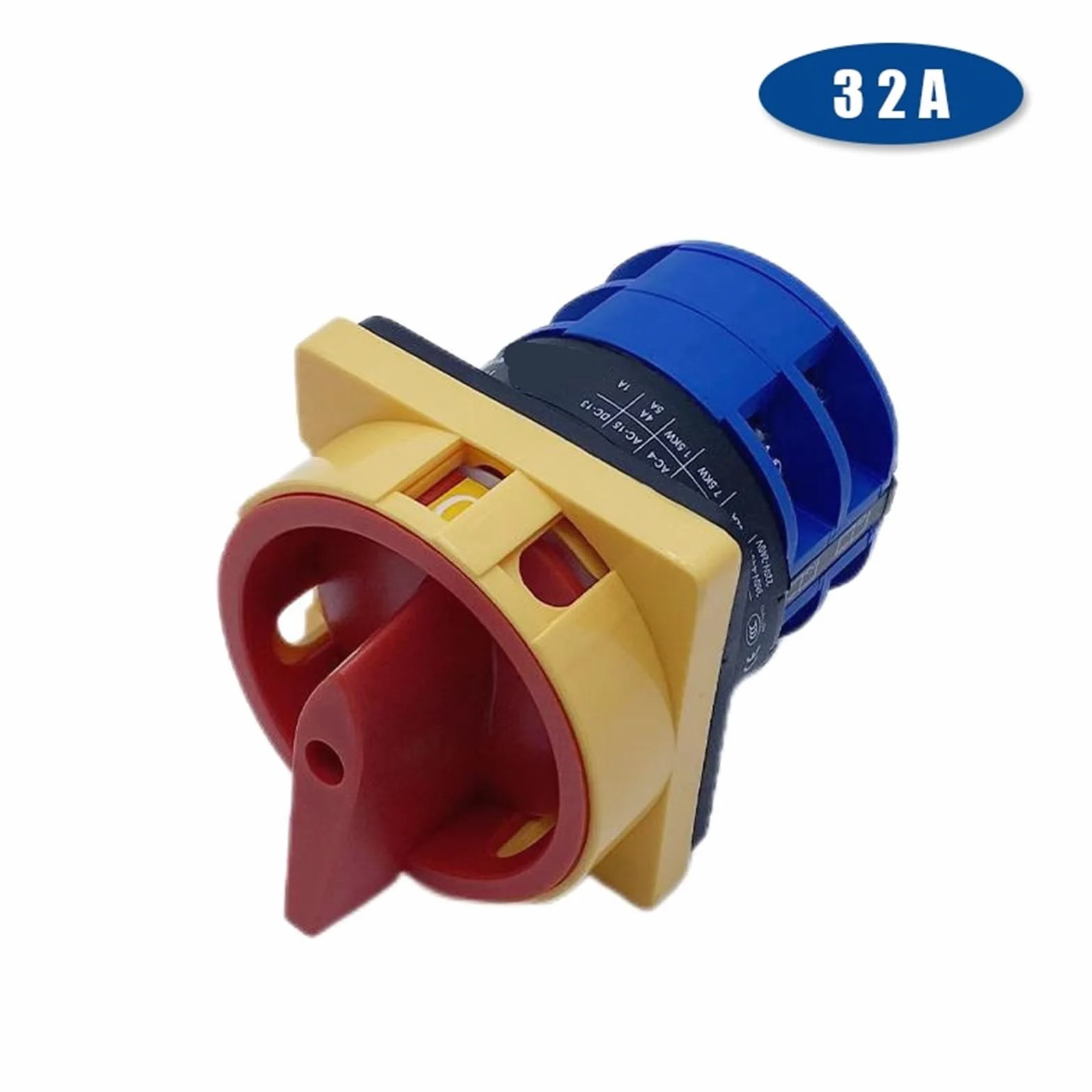LW26GS-32/04-2 interruptor de leva giratorio candado de encendido y apagado de 2 posiciones 690V 32A interruptores de cambio de 2 polos contacto plateado YMW26 1 Uds