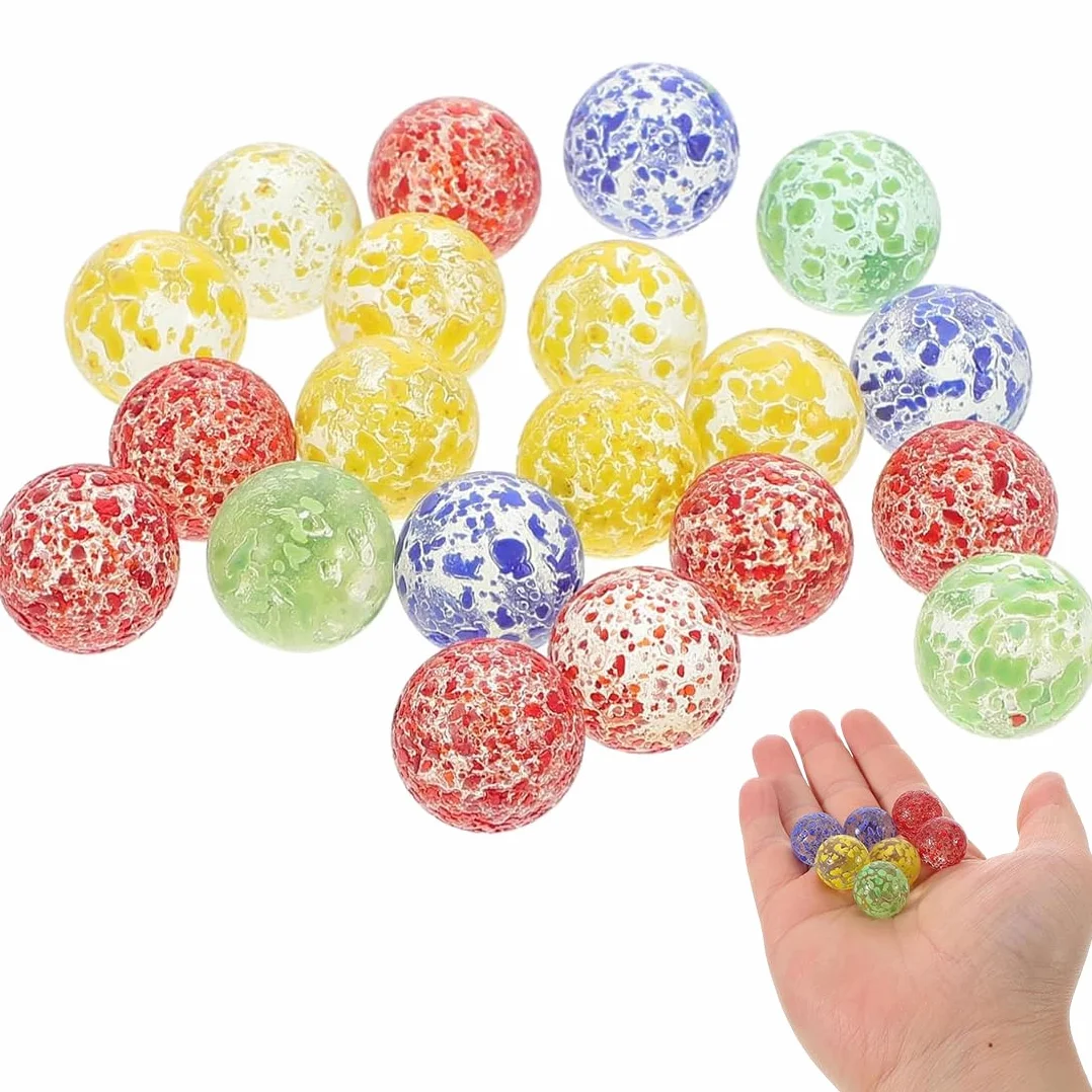 Canicas de Cristal 20 Piezas Multicolor para Juegos de Carreras y Decoración