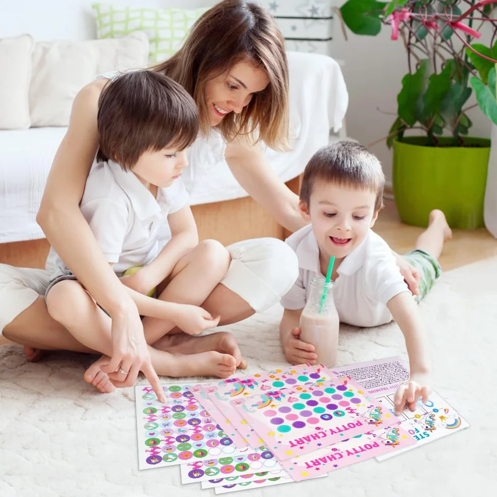 OFFCUP Cartas de Recompensas 10pcs Tabla Recompensa Unicornio para Niños Premiar Buenos Hábitos