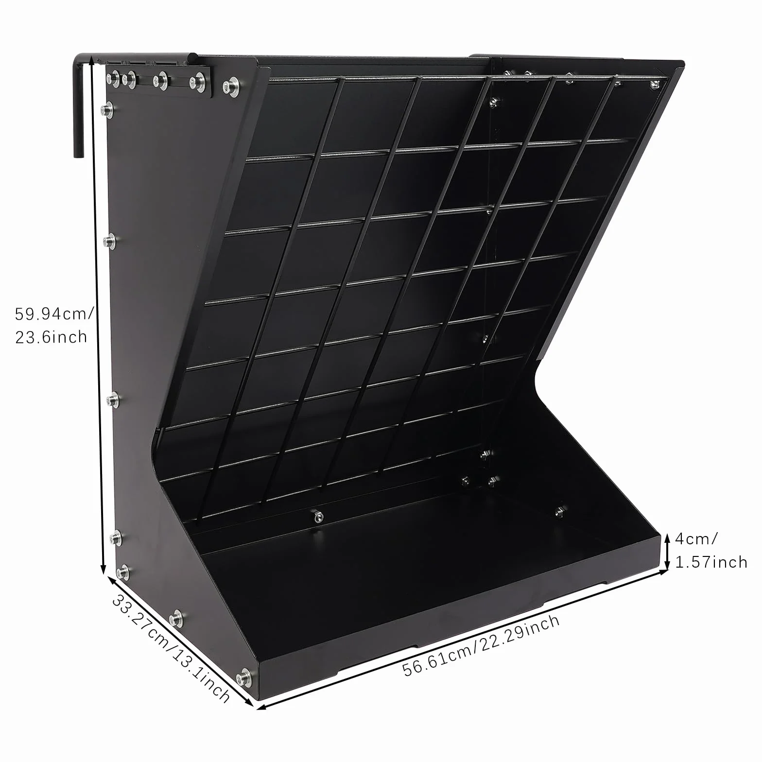 2 en 1 heno y grano/alimentador independiente de cabras comederos de heno para caballos, cabras y heno alimentador adecuado para la alimentación de ovejas, caballos, vacas, etc. (negro)