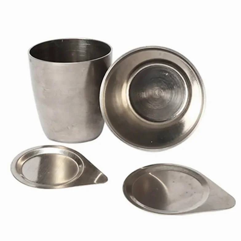 Crisol de níquel de 30ml y 50ml, plato de combustión de laboratorio de alta pureza con cubierta, crisol resistente a altas temperaturas(50ml)