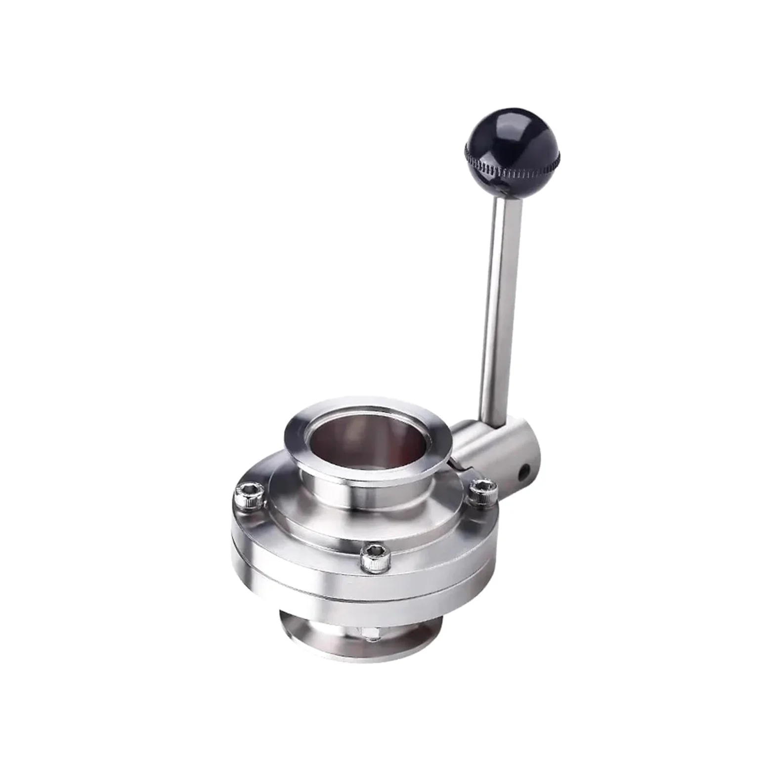 Válvula de Mariposa de vacío de Acero Inoxidable SS304 KF25 KF40 KF50 con Sellado Manual de Silicona(KF40)