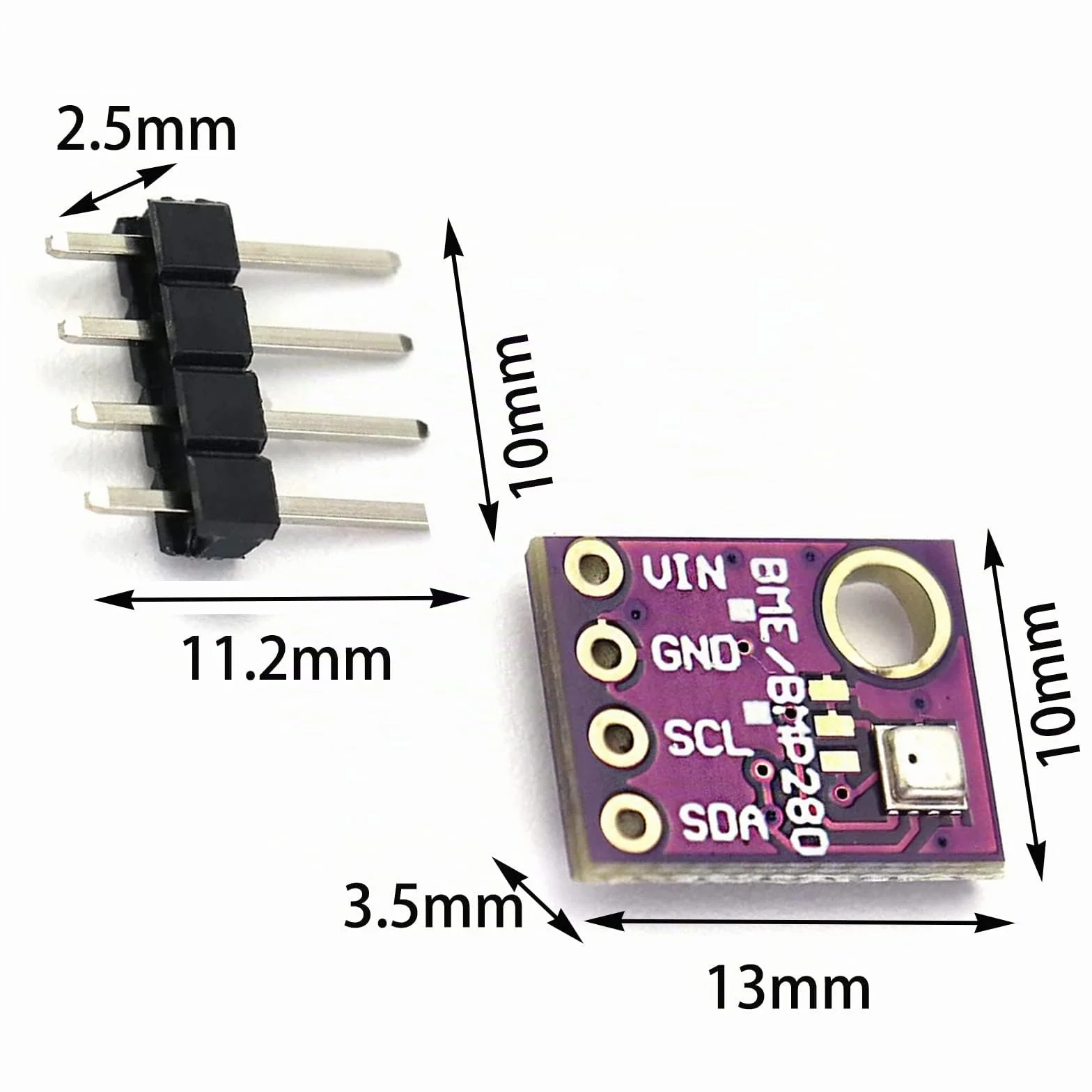 BME280 Sensor Barométrico Temperatura Humedad Presión Atmosférica Módulo Digital (2 unidades)