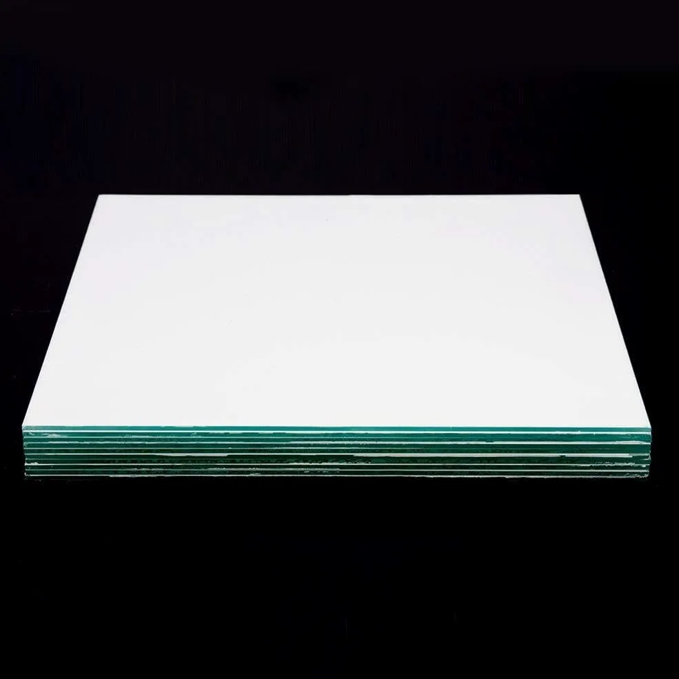 Placa de Sílice Gel TLC con Respaldo de Vidrio, 20x20 cm, Placas Analíticas para Cromatografía en Capa Fina, Paquete de 10