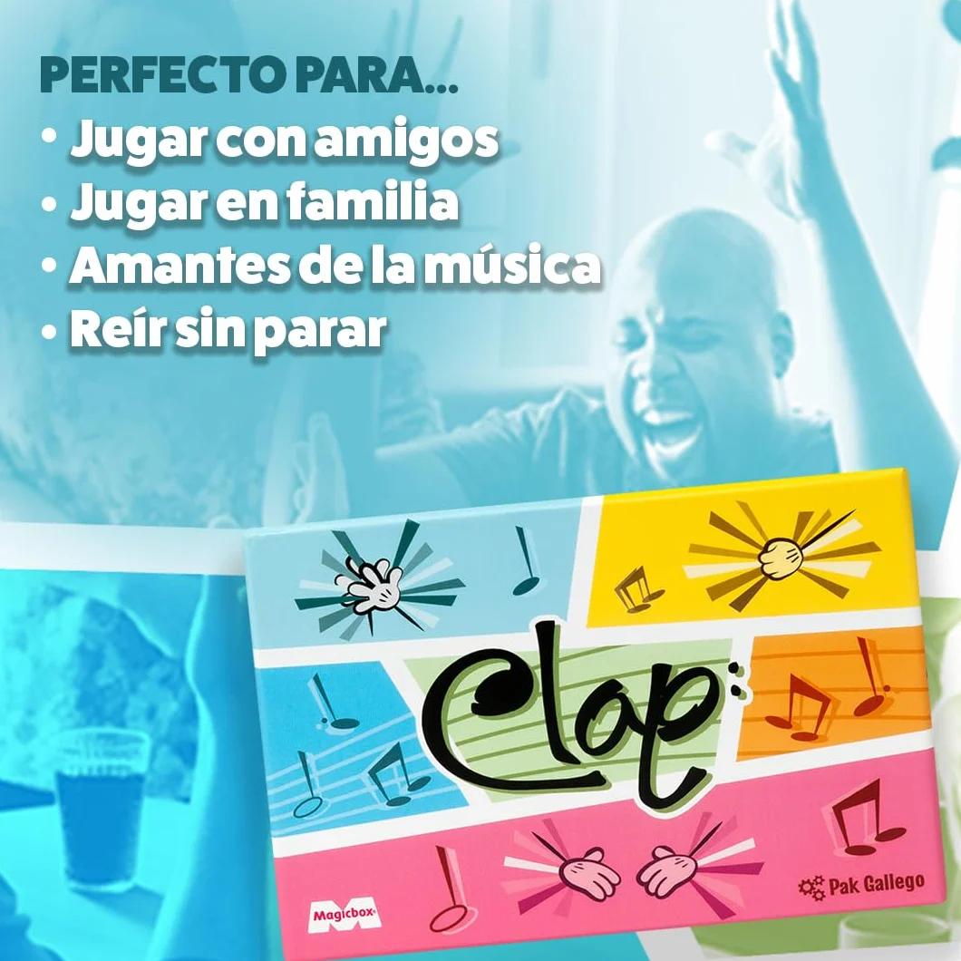 Clap Juego de Cartas Musical Rhythm Game 2-6 Jugadores 10+ Años