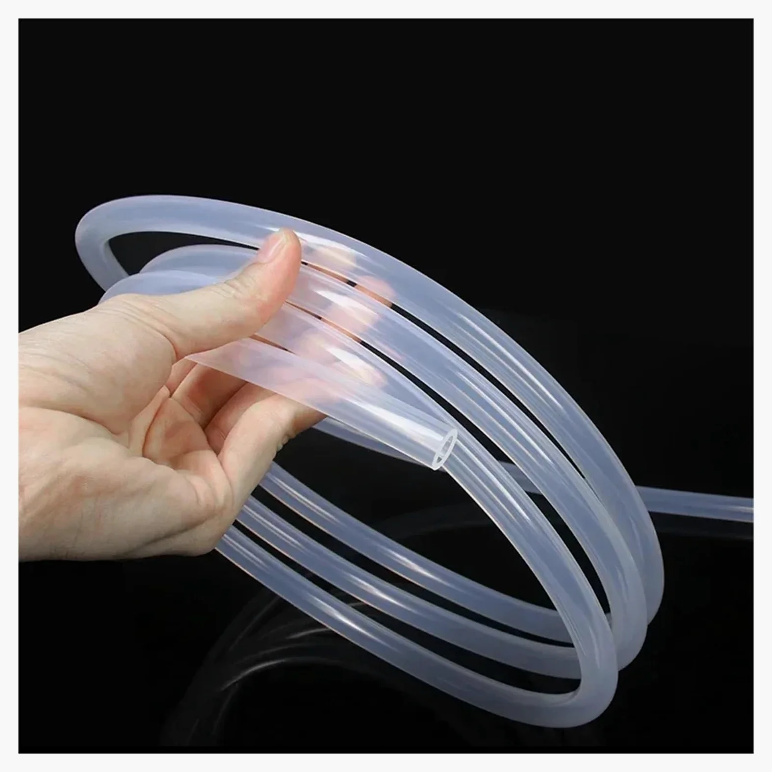 Manguera de silicona transparente de 10 mm, resistente a altas temperaturas, no tóxica, de grado alimenticio, for grifo, acuario, jardín, diámetro de 1 mm a 12 mm.(ID 8mm x OD 12mm)