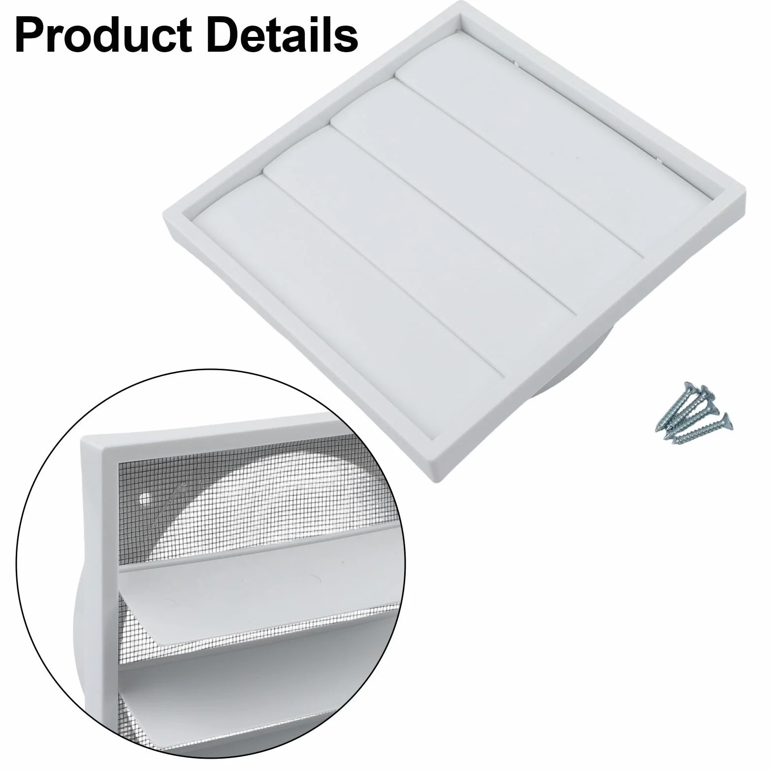 Cubierta para conducto de escape de ventilación ABS anti-UV protección contra plagas