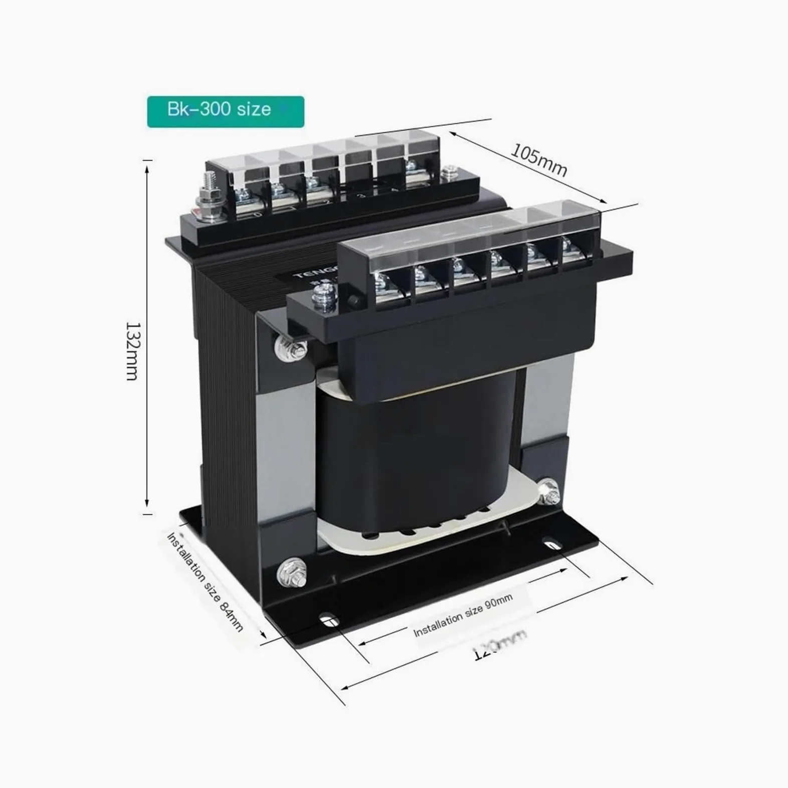 Transformador de aislamiento monofásico, entrada 220 V salida 36/24 V BK-300VA transformador de control de máquina herramienta(24V)