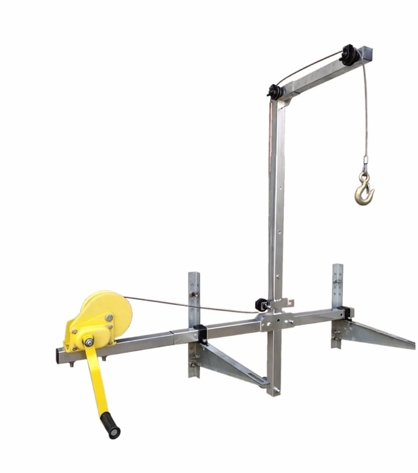 Unidad Externa de Aire Acondicionado, Herramientas de instalación de grúa pequeña de elevación Plegable de oscilación Lateral CAIHUA(Folding Side+15m Winch)