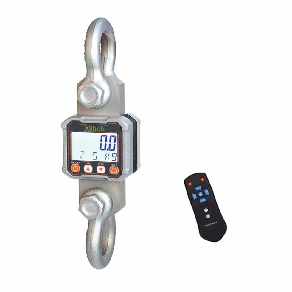 Dinamómetro de cuerda de 10000 libras/20000 libras, escala digital de grúa, medidor de tensión de cuerda de alambre, 5T/10T (capacidad 5000 kg, división 2 kg)