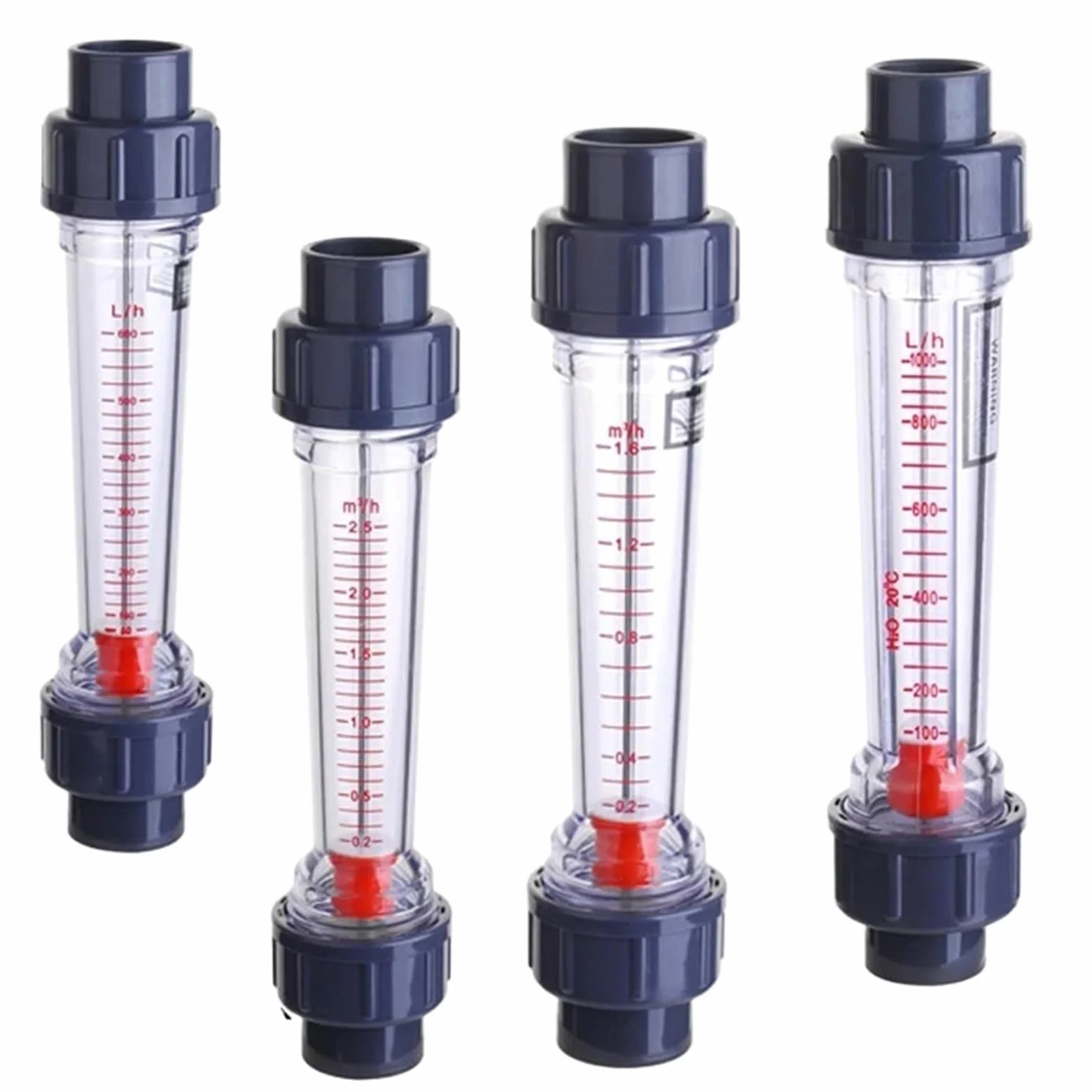 Medidor de flujo de flotador de plástico, medidor de flujo de agua líquida, rotámetro, rotermetro, medidor de flujo de tubería, 1 Uds.(DN32(0.4-4 KG))