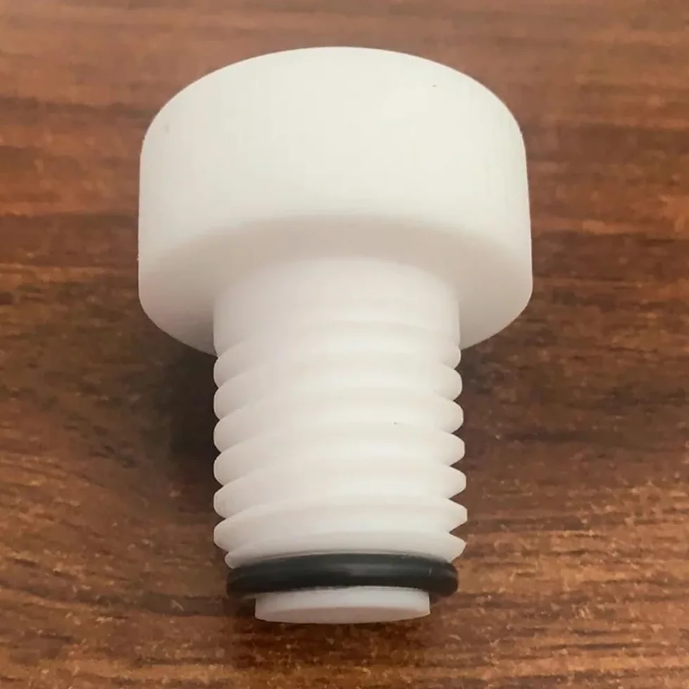 Cristalería de Laboratorio Tapón de PTFE con rosca for botella resistente a la presión, 7#, 15# y 25#, con junta tórica B10(B100025F)