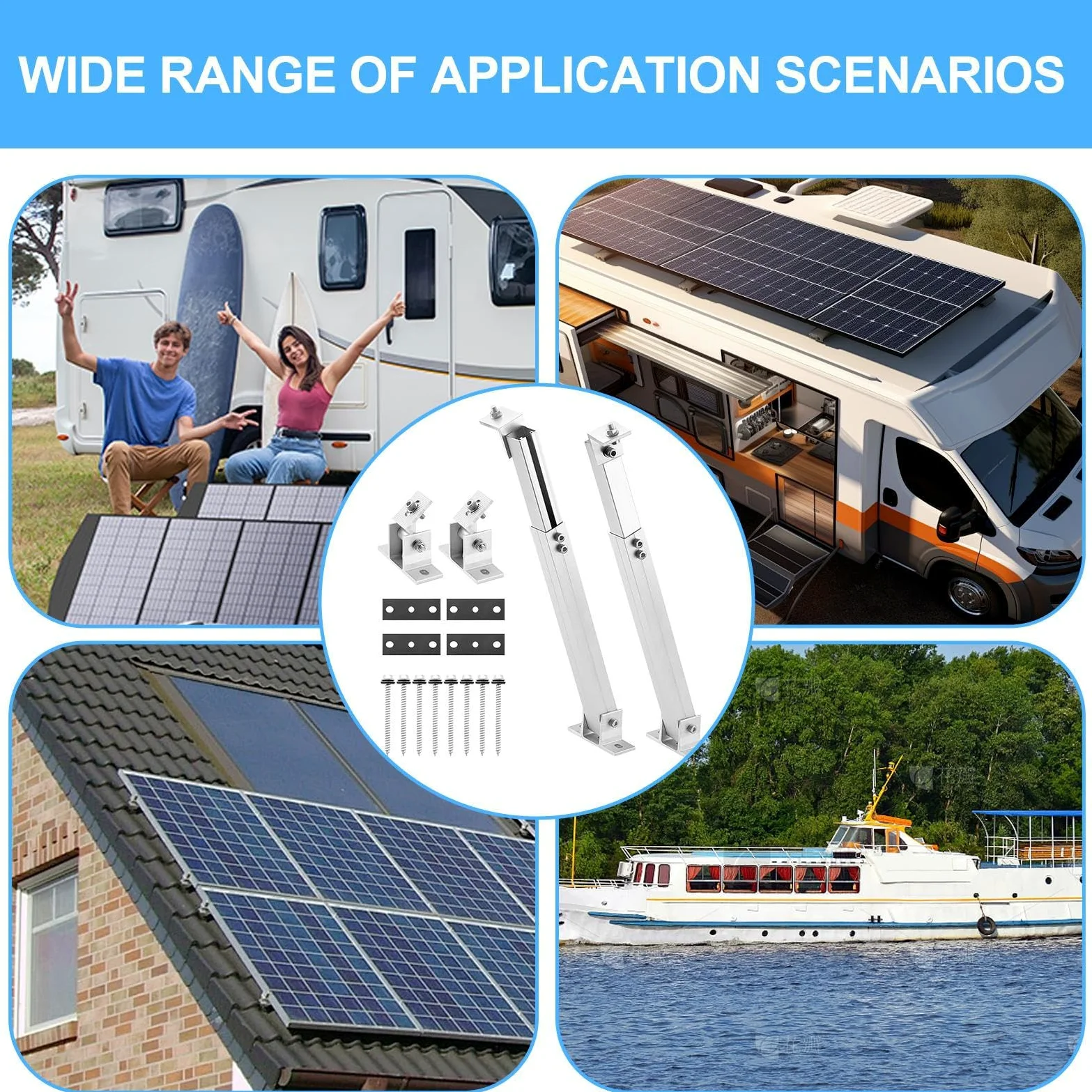 Soporte de montaje fotovoltaico, ángulo de aleación ligero, hardware de | instalación de energía solar, estructura de sujeción de panel modular, kit de estante de utilidad, montaje de soporte de