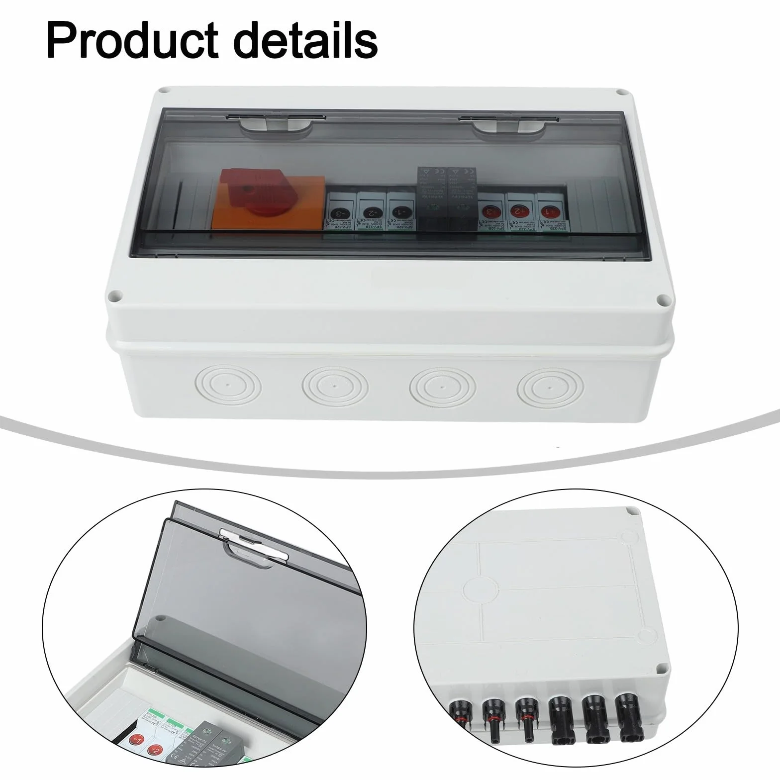 Caja combinada solar fotovoltaica de 3 cuerdas de 1000 V 3 en 1 salida