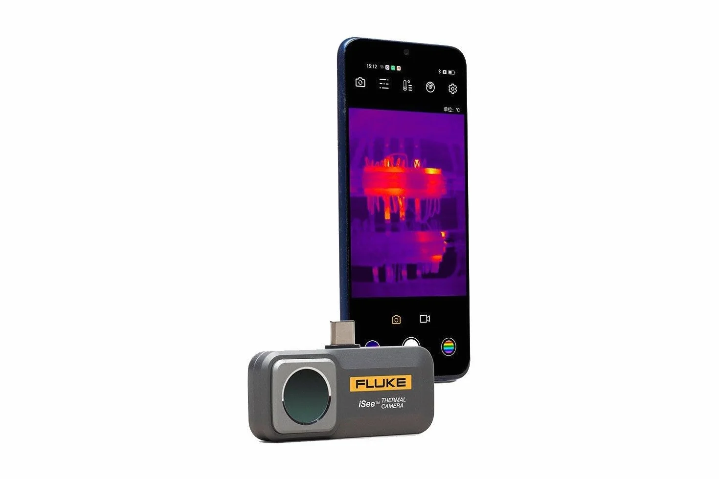 Fluke TC01C 25Hz - cámara térmica móvil iSee para teléfonos Inteligentes iOS Tipo C, Rango de Temperatura de hasta 1200 Grados Fahrenheit
