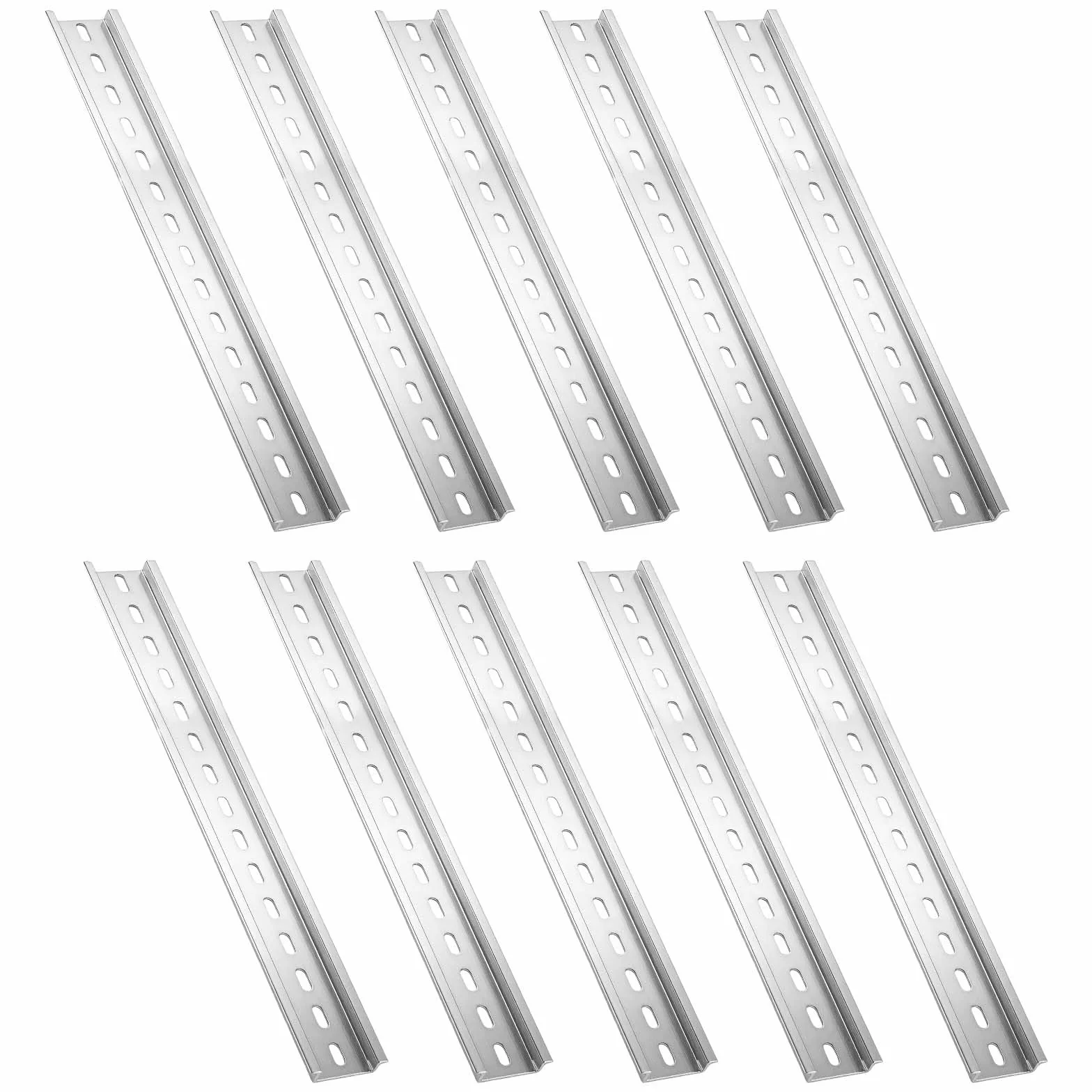 Riel de montaje DIN de aluminio 30 cm 10 unidades para caja de distribución