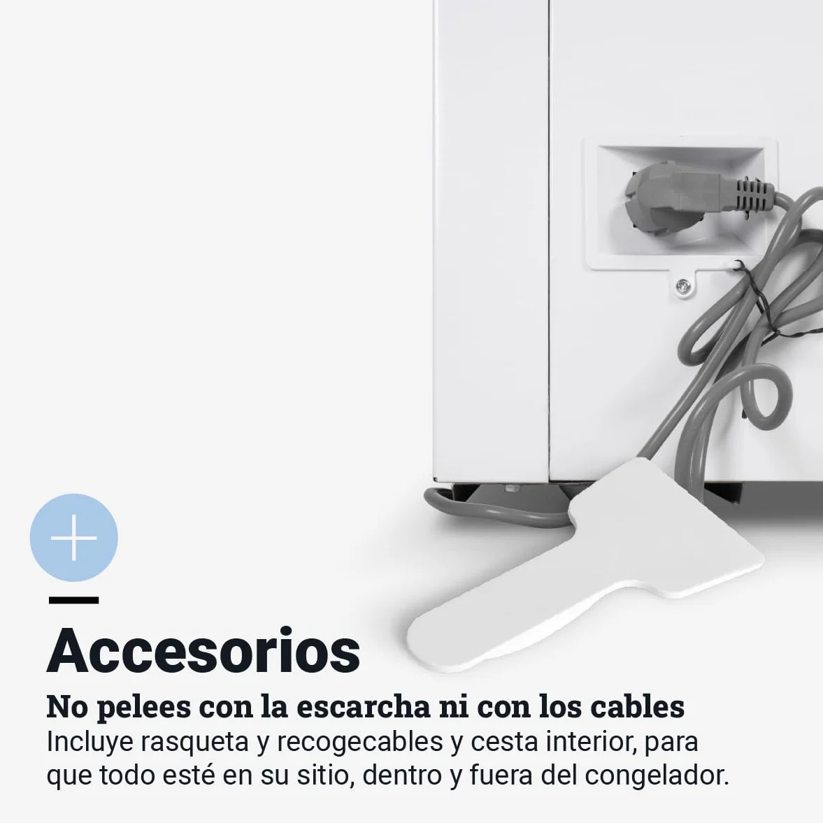 UNIVERSALBLUE Congelador Arcón Blanco 244L 2 en 1 Horizontal E 4* Control Mecánico
