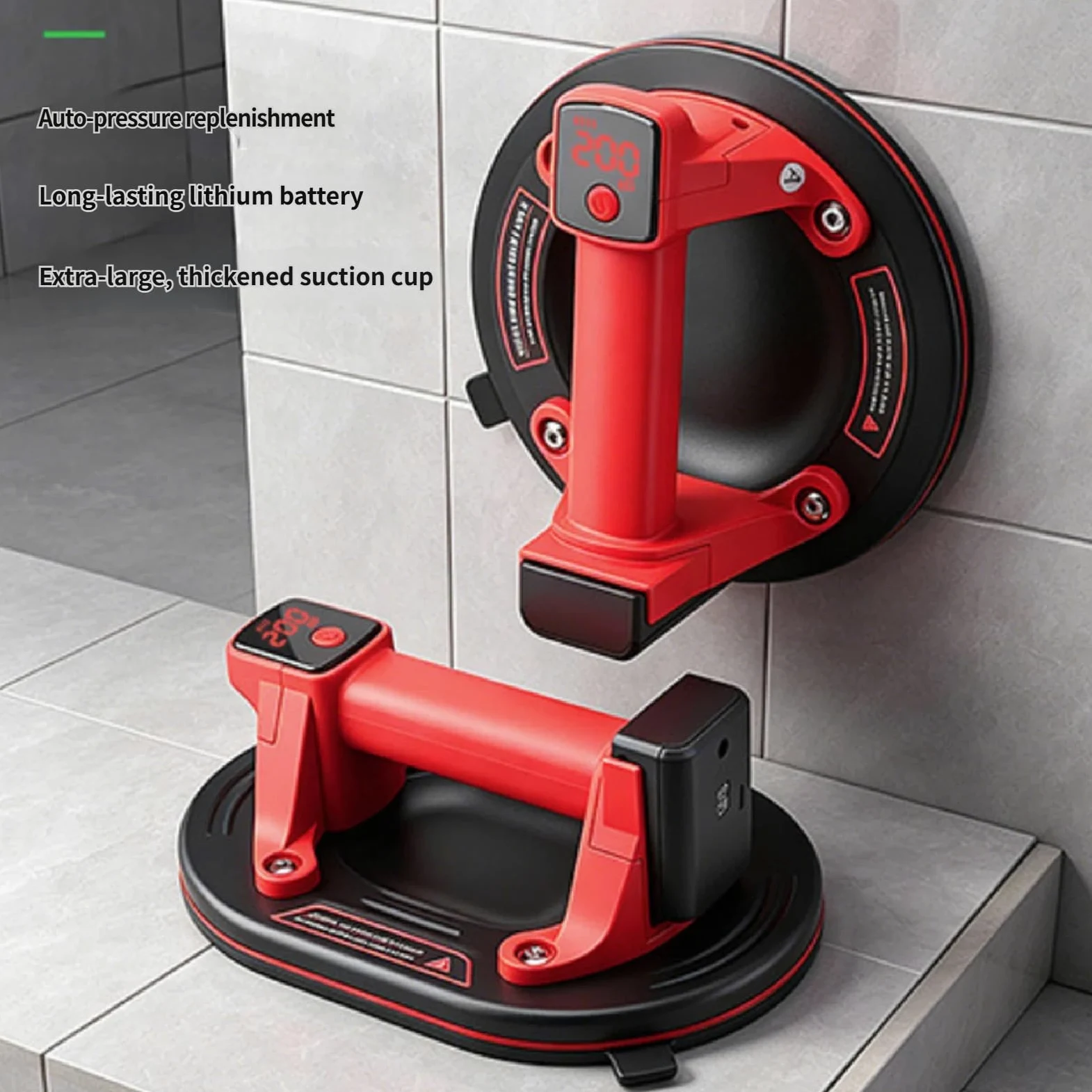 Ventosa eléctrica con sistemas de presión inteligentes de 200 kg de potencia para levantar y mover de forma segura