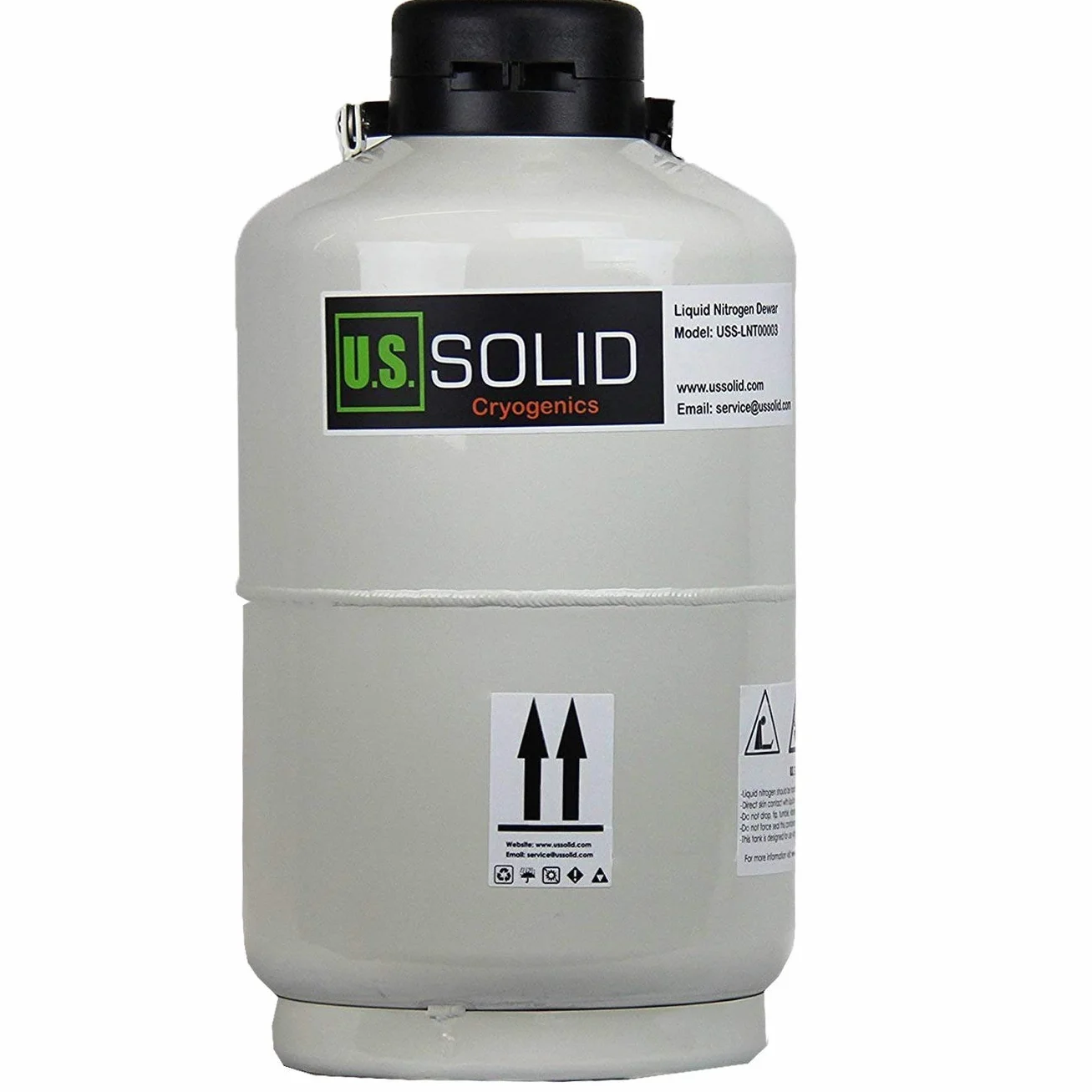 U.S.Solid 10 L Tanque Nitrógeno Líquido Contenedor Criogénico LN2 Dewar