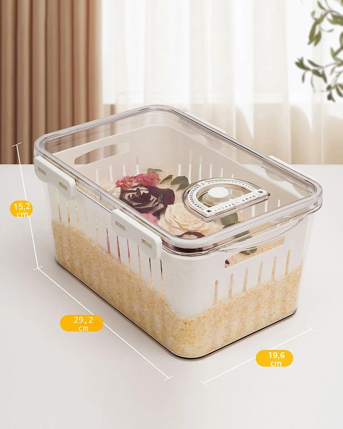 Wisedry Recipiente de Gel de Sílice para Secar Flores, Recupera Flores Secas, Caja con Alfombrilla y Bolígrafo