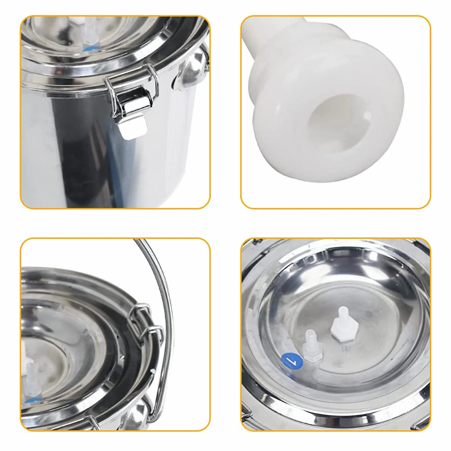 Máquina de Ordeño Eléctrica de Pulsación para Vacas – Bomba de Leche Portátil con Alimentación de Red para Uso Doméstico – Protege Las Ubres y Mejora la Eficiencia del Ordeño,14L