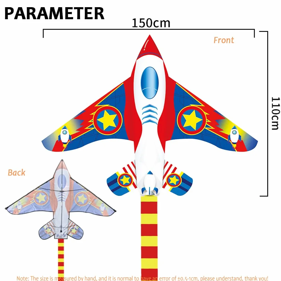 Cometa de avión para niños y adultos, regalo fácil de volar, incluye 100 m hilo