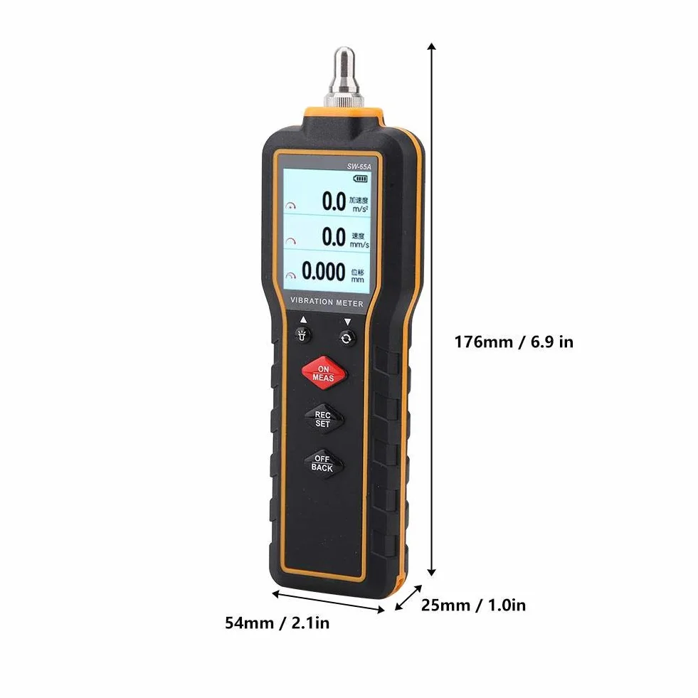 Walfront SW-65A Medidor de Vibración Digital, Medidor de Vibración, Analizador de Vibrometro