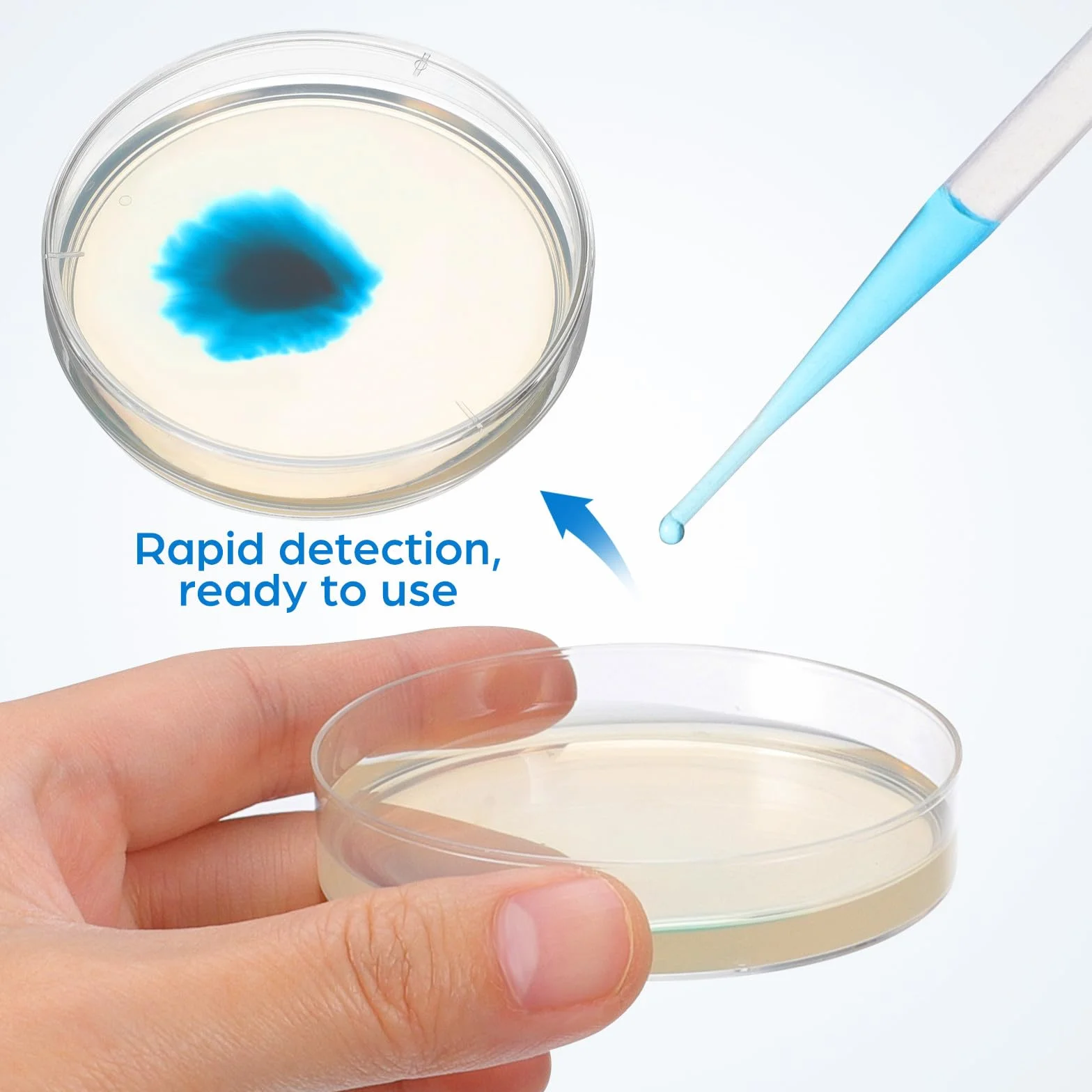 Placas de Petri con Agar Prevertido, Material de Cultivo Microbiológico, Crecimiento Rápido para Laboratorio