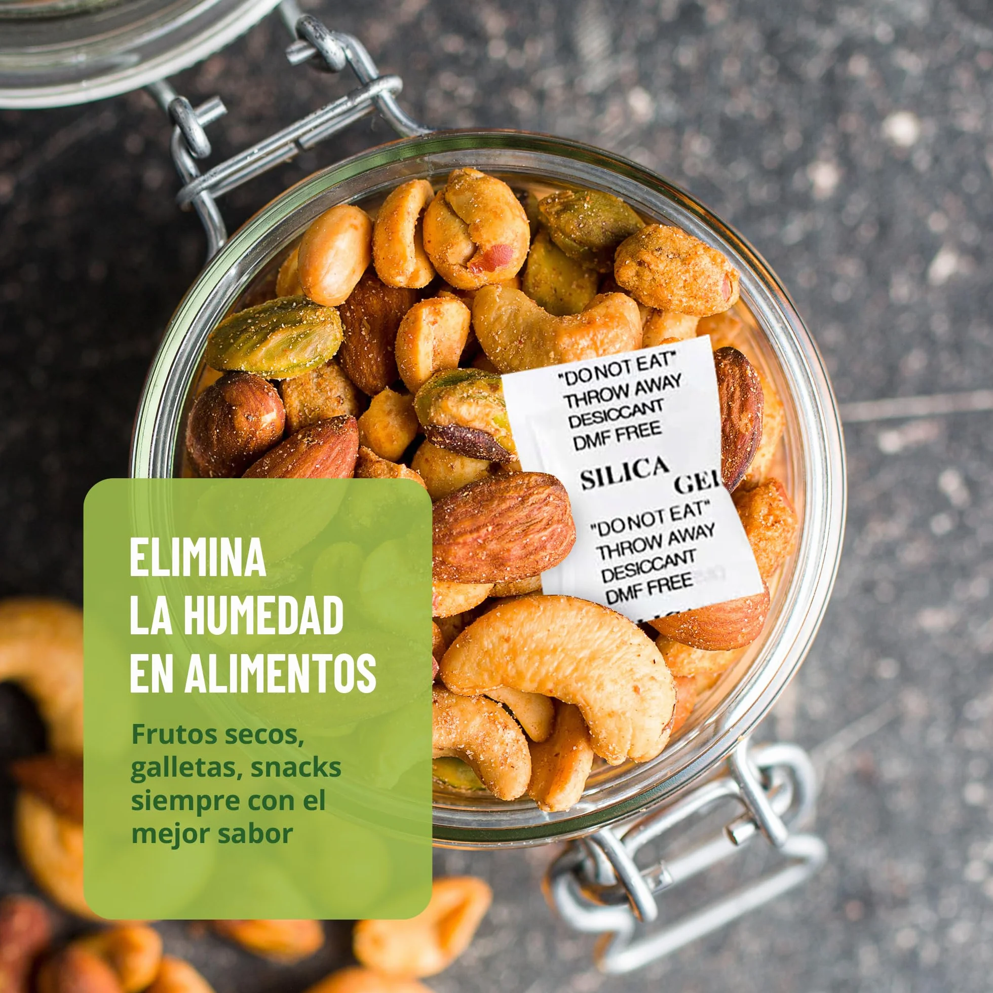 CONTROL GARDEN 100 Bolsas Antihumedad Gel de Silice 1gr | Bolsitas Eliminan Humedad Malos Olores | Sobres Desecantes No Tóxico