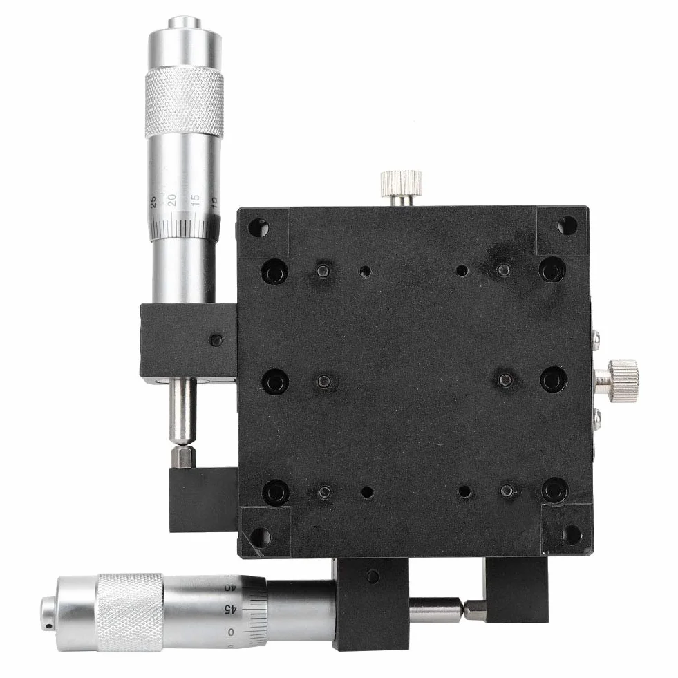Rodillo de Ajuste Fino Manual XY Etapas L 80x80x40 Mm - SEMY80-AS Etapas XY L para Control Preciso y de Movimiento