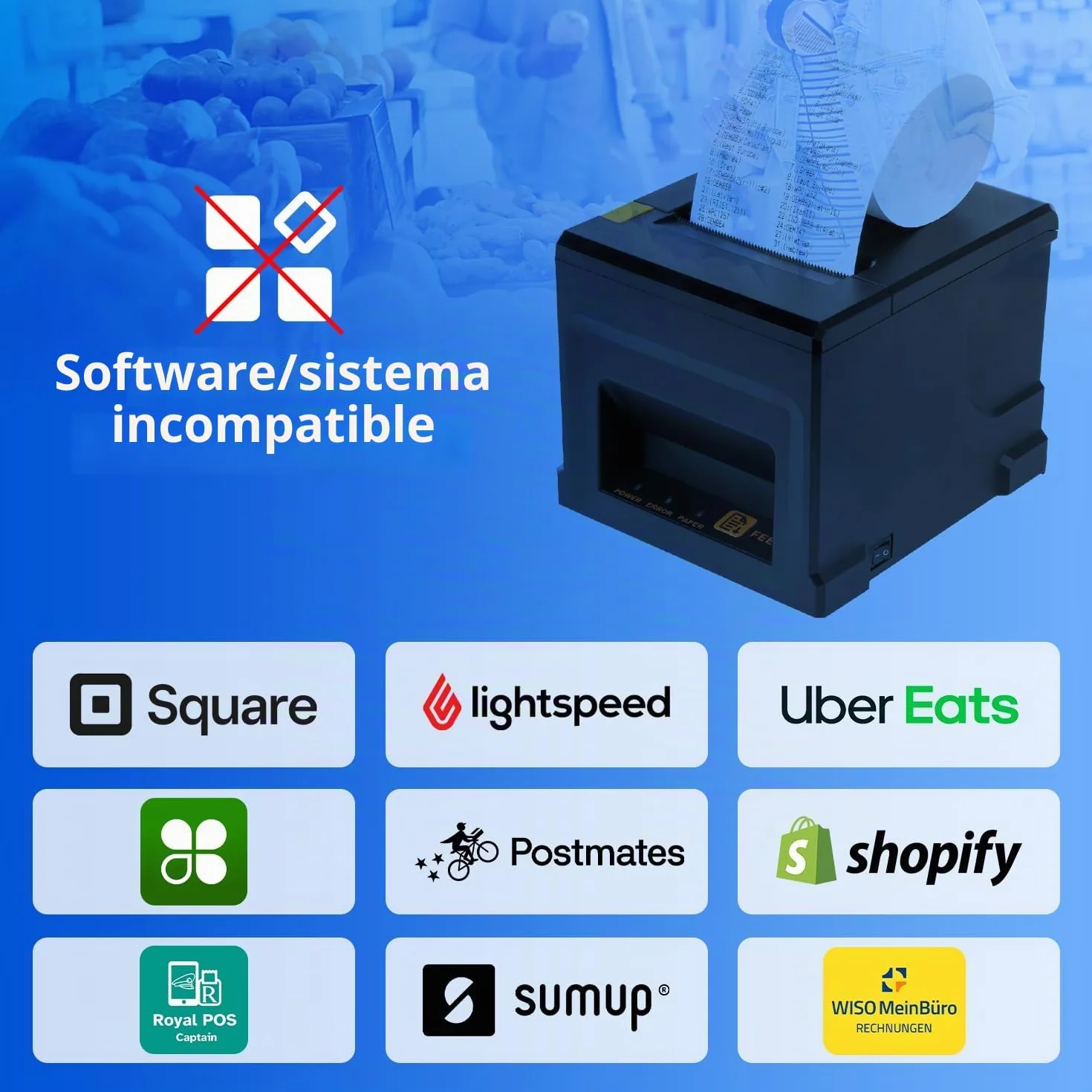 NetumScan Bluetooth USB LAN 80mm POS Impresora Térmica de Recibos con Auto Cortador Cajón de Dinero, Soporte Windows/Mac/Linux, Impresora de Cocina de Restaurante para ESC/POS NS-8360LW
