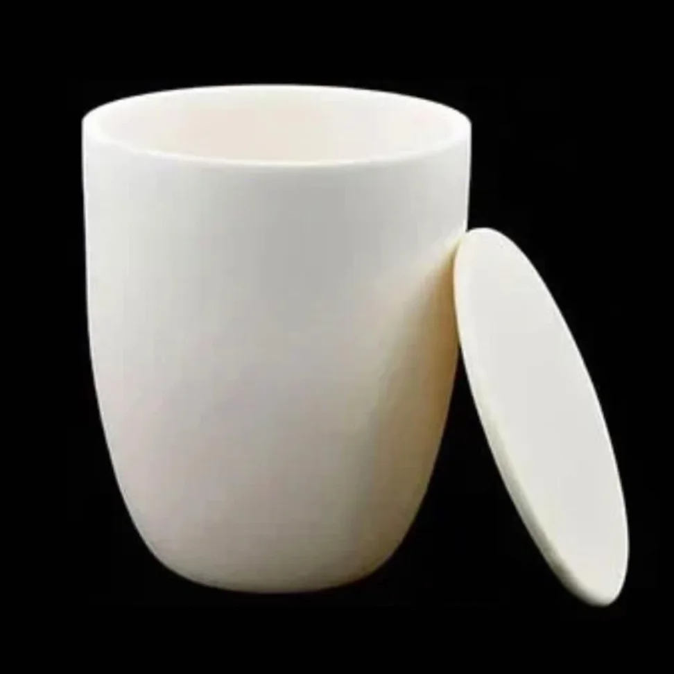 Crisoles de alúmina de arco de laboratorio (2 unidades, con tapa) for aplicaciones de fusión y alta temperatura.(Model16)