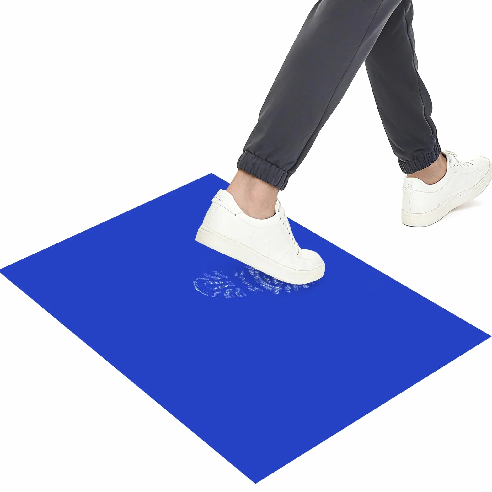 Alfombrillas adhesivas para suelo azul, 120 hojas (4 bloques de 30 hojas), 60 x 90 cm, para sala limpia, autoadhesiva, sin polvo, para limpieza en el hogar, laboratorio, oficina, hospital