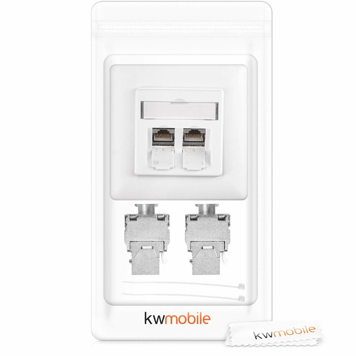 kwmobile Módulo Keystone Cat 6A RJ45 10Gbit/s Carcasa metálica Aplique de Pared Montaje sin Herramientas