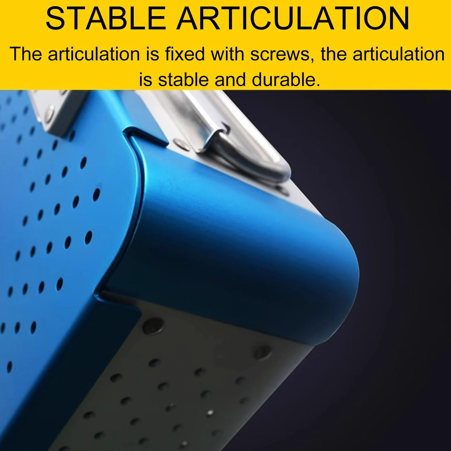 Caja de esterilización for Instrumental quirúrgico, de aleación de Aluminio con Almohadilla de Silicona, Ideal for hospitales e Instrumental Dental.(Blue)