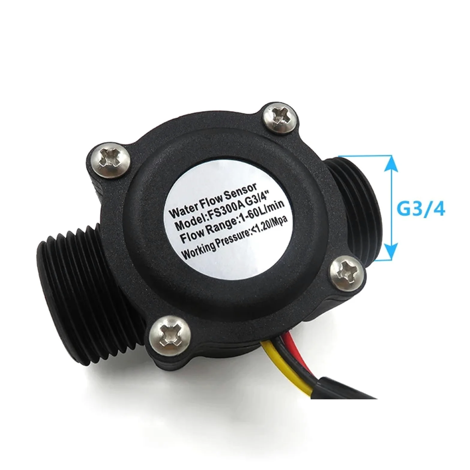 Sensor de flujo de agua de 1/2", 3/4", 1" y 2" CC 5-18 V (1 unidad)(1-1/4")