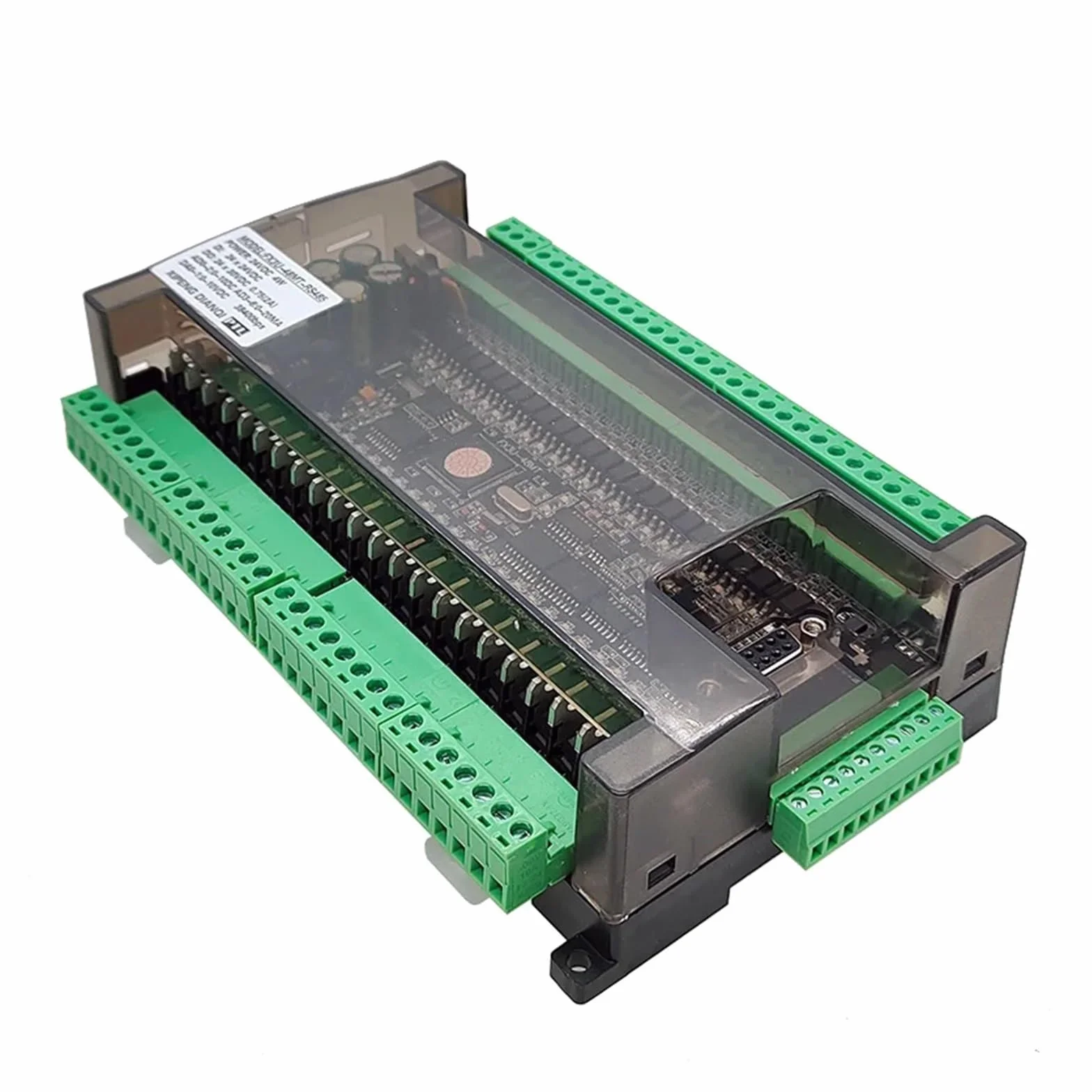 Controlador lógico programable PLC FX3U 48MR 48MT 24 entradas 24 Salidas con relé RS232 RS485 38400bps Transistor PLC Controlador lógico programable 6AD 2DA(FX3U 48MR)