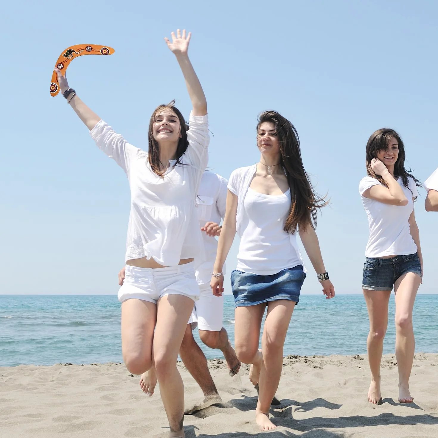 Boomerang de Madera para Niños y Adultos - Juego Familiar al Aire Libre