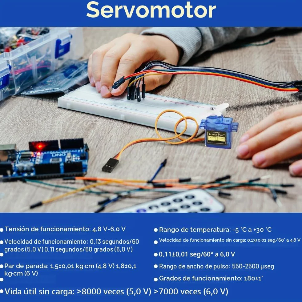 HOTUT 9G Micro Servo Motor 3 Piezas para RC Robot Brazo Helicópteros