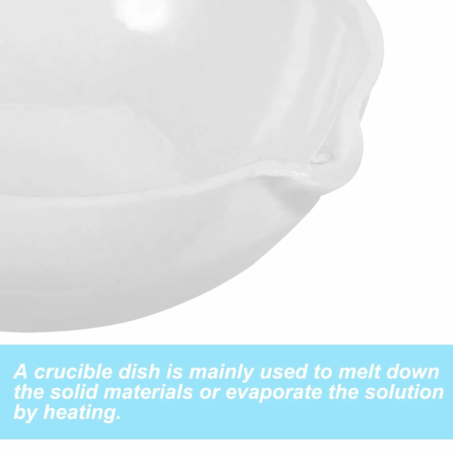 PATIKIL 75ml Porcelana Crisol Plato Cerámica Evaporación Cuenco Copa Olla para Derretir Fundición Refinación